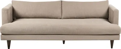 Zdjęcie produktu dla BELIANI Sofa 3-osobowa jasnobrązowa tapicerowana salon nowoczesny styl nóżki z drewna