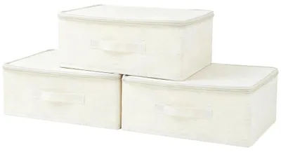 Produktbild von Set aus 3 Stoff-Aufbewahrungsboxen für Kleidung und Spielzeug