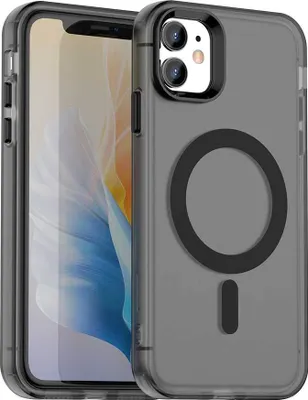 Immagine prodotto di Custodia magnetica per iPhone 11, sottile custodia traslucida opaca antiurto nera
