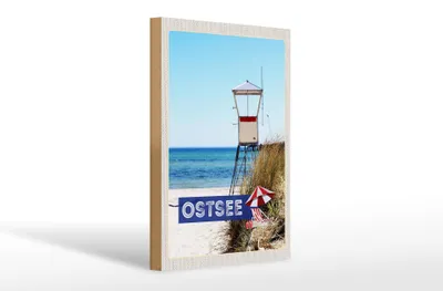 Produktbild von Holzschild Reise 20x30cm Ostsee Strand Deutschland Meer