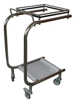 Produktbild von CHEFGASTRO Müllsackhalter mit 2 Räder Edelstahl HxBxT 78,5x35x51,5cm
