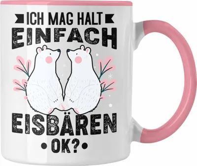 Produktbild von Trendation - Ich Mag Halt Eisbären Tasse Geschenk Mädchen Eisbären-Fans (Rosa)
