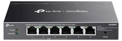 Produktbild von TP-Link Omada ES206GP Netzwerk-Switch Managed Gigabit Ethernet (10/100/1000) Power over Ethernet (PoE) Schwarz