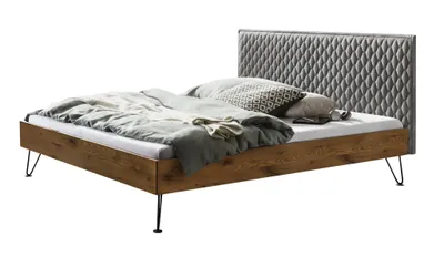 Produktbild von HASENA Designbett Sara Wildeiche Kopfteil grey 160x200