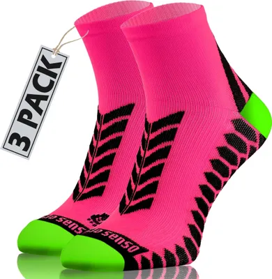 Produktbild von Sesto Senso Sportsocken – Bequeme, atmungsaktive Socken – Unisex für Damen und Herren, Größe 35-38, Rosa - 3er-Pack