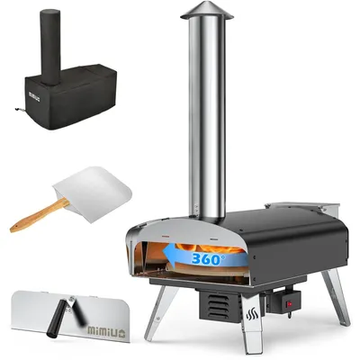Immagine prodotto di Pizzapec – Pietra per pizza a pellet – Pietra per pizza 33 x 33 cm – Nera – Per uso esterno