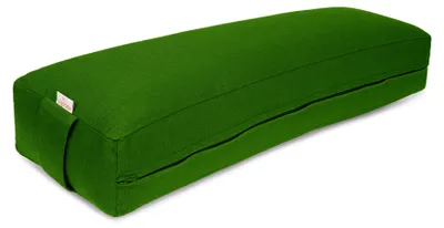 Produktbild von yogabox Pranayama Kissen BASIC - olive green 70 x 20 x 10 cm Buchweizenschalen