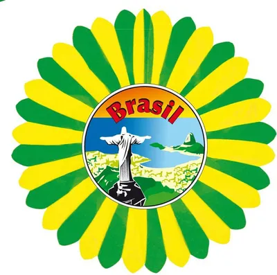 Produktbild von Dekofächer Brasilien mit Jesus auf dem Zuckerhut, 1-seitiger Karton