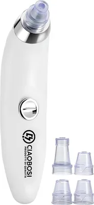 Image de Avizar, aspirateur électrique pour points noirs avec 4 embouts, blanc