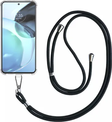 Obrázek produktu pro Pouzdro na telefon vhodné pro Motorola Moto G72 Transparent ShockProof s odnímatelnou univerzální šňůrkou na zavěšení telefonu - Kryt Pouzdro Silikonové ShockProof se šňůrkou - Smartphonics