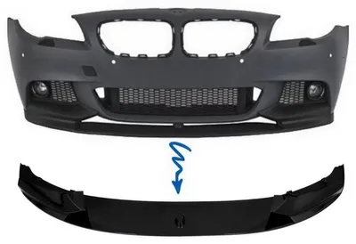 Obrázek produktu pro Přední spoiler pro BMW řady 5 F10 F11 Sedan a Touring 2011–2017, M Performance, černý.