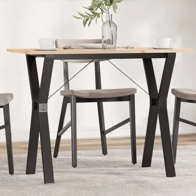Produktbild von vidaXL Esstisch Y-Gestell 100x50x75 cm Massivholz Kiefer und Stahl