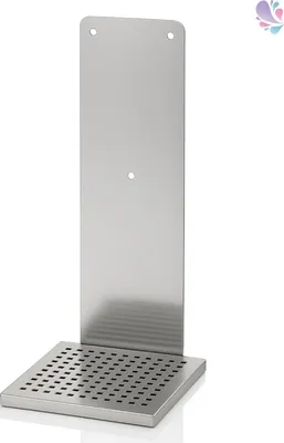 Produktbild von Wandhalterung Cosmos aus Edelstahl mit Auffangschale in versch. Farben für Desinfektions-/Seifenspender SENSOR Cosmos : Farbe - Edelstahl Farbe: Edelstahl