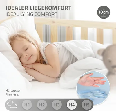 Produktbild von ML-Design Kindermatratze 80x160x10 cm, Schadstoff, 100 , Babymatratze mit Reißverschluss und waschbarem Bezug
