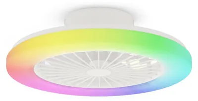 Immagine prodotto di Lampada a soffitto con ventilatore, diametro 50 cm, colore bianco - Lampada ventilatore a soffitto LED intelligente - 40W, luce dimmerabile
