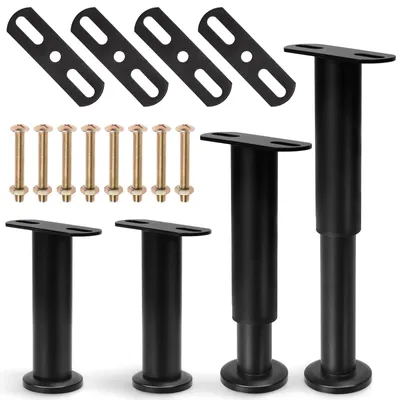 Immagine prodotto di Piedini per letto - Supporti regolabili - Acciaio - 15 cm - Set da 16 pezzi