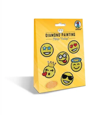 Produktbild von URSUS Diamond Painting Sticker Smileys, 6 Stück(e), Mehrfarbig