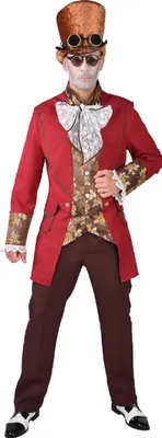 Produktbild von M218223-M braun-rot Töne Herren Steampunk-Burlesque-Halloween Kostüm Gr.M