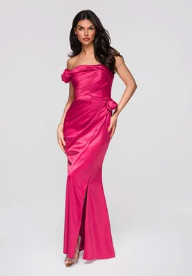 Produktbild von Ombre Trägerloses Maxi-Abendkleid mit offenem Rücken fuchsia M