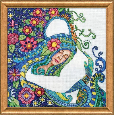Produktbild von Design Works Kreuzstich Stickpackung "Die Umarmung", Zählmuster, 30x30cm