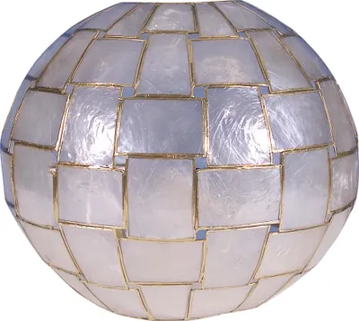 Zdjęcie produktu dla Näve Leuchten Lampa stołowa Shell "Shell" Lampa stołowa Shell "Shell" Lampy stołowe - Lampa stołowa Shell "Shell", lampa stołowa wykonana z muszli w kolorze złotym, Ø 30 cm, gniazdo E27