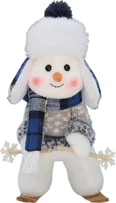 Produktbild von Weihnachts-Schneemann-Puppe, Plüschtier, ausgestopfte Schneemann-Figur, Weihnachtsschmuck für Heimdekorationen, Tischdekoration, Kaminparty
