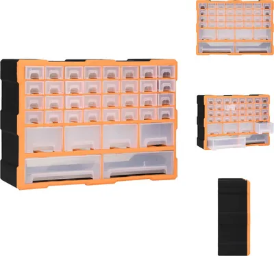 Obrázek produktu pro vidaXL Vícezásuvkový organizér se 40 zásuvkami 52x16x37,5 cm - Boxy na nářadí
