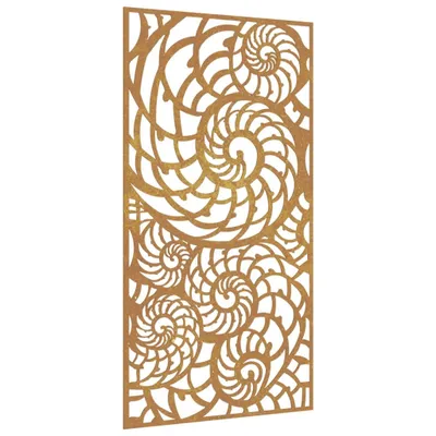 Produktbild von Garten-Wanddeko 105x55 cm Cortenstahl Muschel-Design