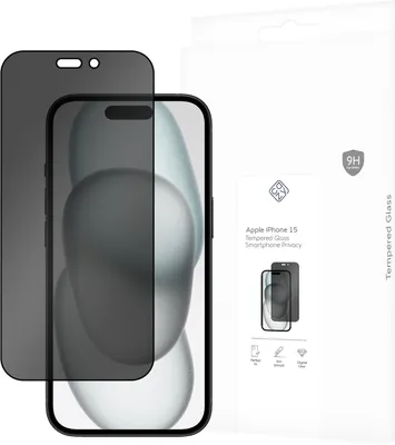 Produktbild von Schutzfolie Apple iPhone 15 - Panzerglas - Cazy - Schwarz