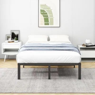 Zdjęcie produktu dla Łóżko młodzieżowe Flex, 120x200 cm, bez zagłówka, klasyczne metalowe łóżko z listwowym stelażem, łóżko dziecięce, metalowe, czarne