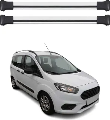 Immagine prodotto di Barre portatutto trasversali per Ford Courier 2018-2021 in alluminio grigio
