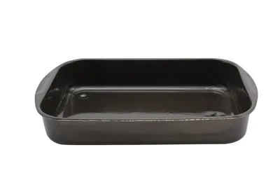 Obrázok produktu pre Univerzálna zapekacia misa Karl Krüger, smaltovaná, 32 x 21 x 7 cm, kvalitné ťažké vyhotovenie, odolná voči vysokým teplotám, čierna