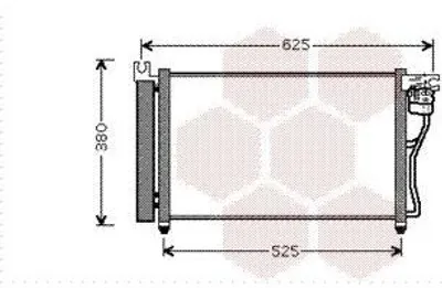Produktbild von VAN WEZEL 82005164 Kondensator Klimaanlage Klimakondensator +Trockner