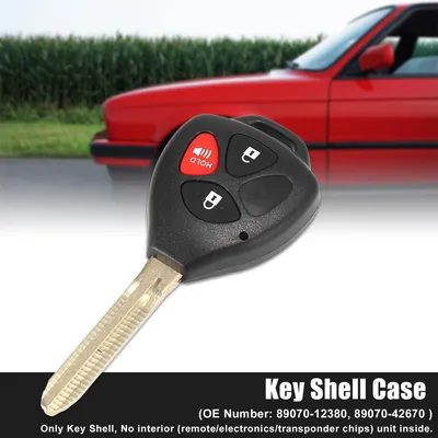 Image de Coque de clé pour Toyota pour Scion HYQ12BBY Plip Télécommande 3 Boutons avec Lame Boîte Rechange