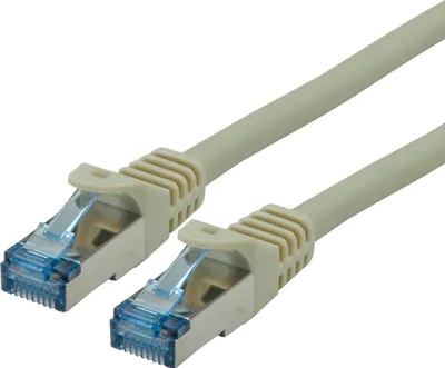 Produktbild von ROLINE Patchkabel Cat.6A S/FTP (PiMF), Component Level, LSOH, grau, 15 m