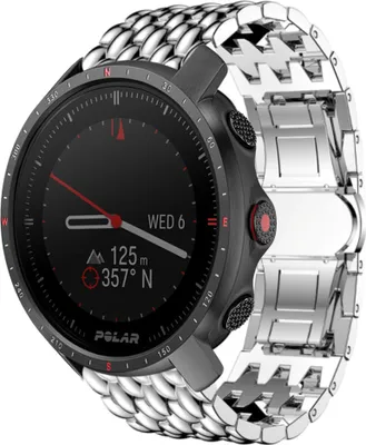 Produktbild von Strap-it Polar Grit X Pro Stahl-Drachenarmband (Silber)