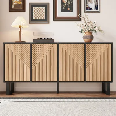 Produktbild von Sideboard, Mehrzweckschrank mit Türen, Wohnzimmerschrank, Aufbewahrungsschrank, Küchenbuffet, Küchenschrank