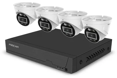 Immagine prodotto di Foscam FNA108E-T4-2T LAN IP-UEberwachungskamera-Set 8-Kanal mit 4 Kameras