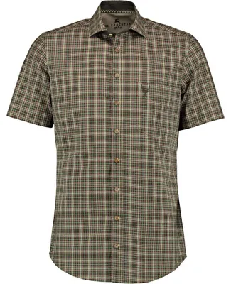 Productafbeelding van Piwaya shirt, korte mouwen, slim fit, heren (olijfgroen), maat 39/40