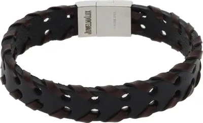 Produktbild von JuwelmaLux Armband Leder Edelstahl JL45-03-0019 22 cm