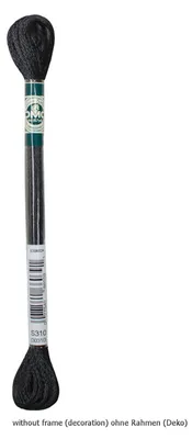 Zdjęcie produktu dla DMC Nić do haftu Mouline Satin 1008F -310, 6-nitkowa, 8m