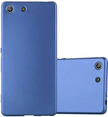 Produktbild von Cadorabo Schutzhülle für Sony Xperia M5 Hülle in Blau Handyhülle TPU Silikon Etui Cover Case