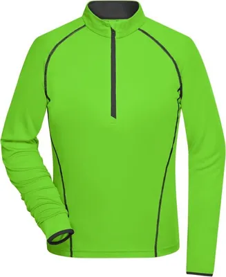 Produktbild von Langarm Funktionsshirt für Fitness und Sport bright-green/black, Gr. L