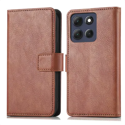 Productafbeelding van imoshion Luxe Bookcase voor de Motorola Moto G56 - Bruin
