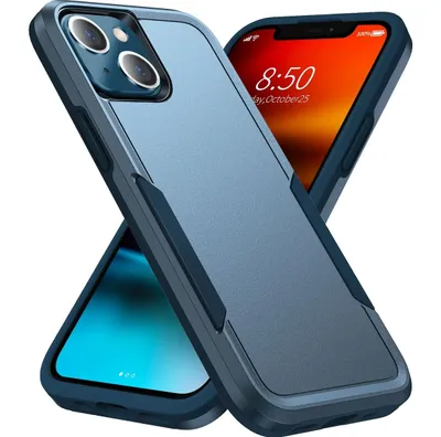Produktbild von Mobigear Heavy Armor iPhone 14 Hülle Hardcase Backcover Stoßfest - Dunkelblau