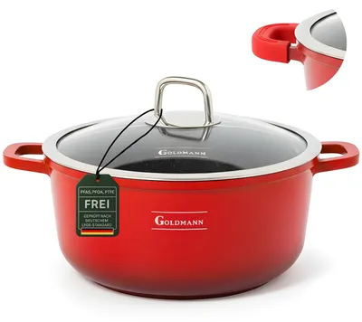 Image de Poêle de 32 cm (10 litres), antiadhésive, compatible avec les plaques à induction et avec couvercle