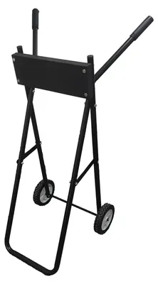 Image de Chariot pour moteur hors-bord - Support moteur pliable - Capacité de charge : 85 kg - 4 roues - Poignées - Pour moteurs 4 temps - Noir