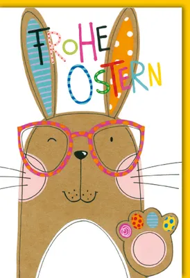 Produktbild von A - Ostern - Karte mit Umschlag - Hase mit Brille