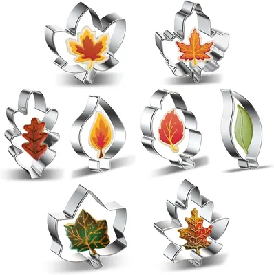 8er Set Herbst-Ausstechformen aus Edelstahl