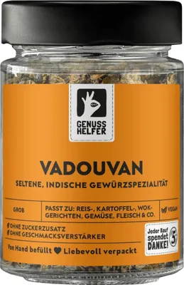 Produktbild von Vadouvan, indische Gewürzzubereitung, ideal als Lammgewürz, 70g im Glas